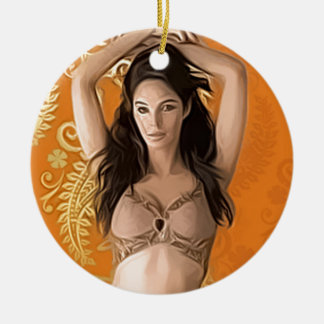 Dancer belly dancing keramisch ornament