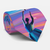 Dancer bij zonsondergang stropdas (Opgerold)