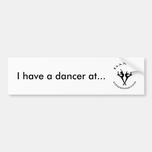 dancer bumper sticker (Voorkant)