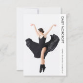Dancer Casting Foto Portfolio Comp Card Kaart (Voorkant)