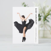 Dancer Casting Foto Portfolio Comp Card Kaart (Staand voorkant)