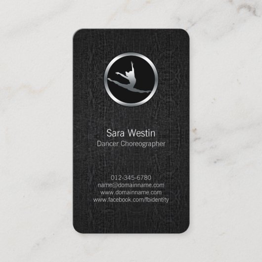 Dancer Choreograaf Chrome Dancer Visitekaartje (Voorkant)
