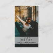 Dancer Choreograaf Foto Sociale Media QR Code Visitekaartje (Voorkant)