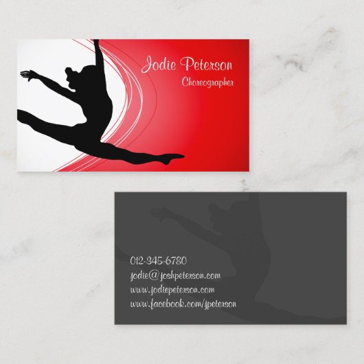 Dancer Choreograaf Jette Leap Visitekaartje (Voorkant / Achterkant)