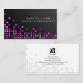 Dancer Choreograaf Talent Abstracte Paarse blokjes Visitekaartje (Voorkant / Achterkant)