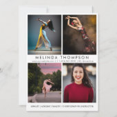 Dancer Choreographer Comp Card 5 Photo Headshot Kaart (Achterkant)