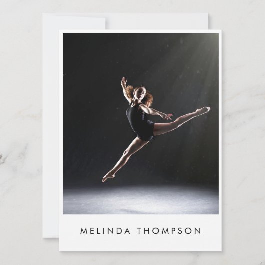 Dancer Choreographer Comp Card 5 Photo QR Code Kaart (Voorkant)