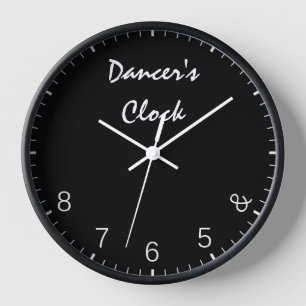 Dancer Clock in black - Funny Danser Humor