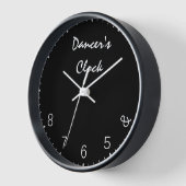 Dancer Clock in black - Funny Danser Humor (Hoek)