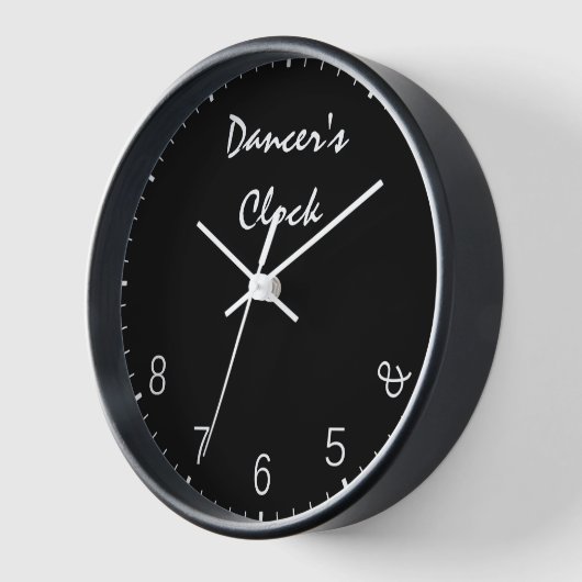 Dancer Clock in black - Funny Danser Humor (Hoek)