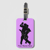 Dancer Couple Bagagelabel Jouw tekst en kleuren (Voorkant (verticaal))