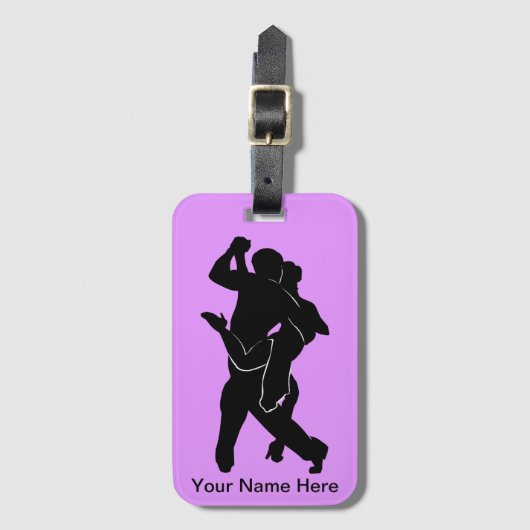 Dancer Couple Bagagelabel Jouw tekst en kleuren (Voorkant (verticaal))