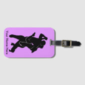 Dancer Couple Bagagelabel Jouw tekst en kleuren (Voorkant (horizontaal))