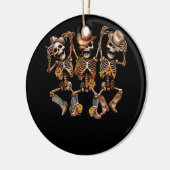 Dancer Cowboy Skelet Cowgirl Dancing Bone Boots Keramisch Ornament (Links)