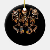 Dancer Cowboy Skelet Cowgirl Dancing Bone Boots Keramisch Ornament (Achterkant)
