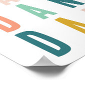 Dancer Dance Simple Colorful Typography Design Poster (Hoek)