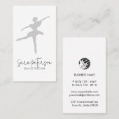 Dancer Dance Teacher Business Card Visitekaartje (Voorkant / Achterkant)