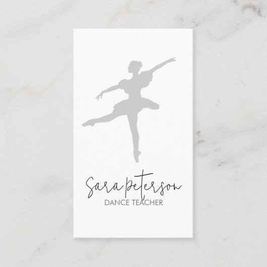 Dancer Dance Teacher Business Card Visitekaartje (Voorkant)