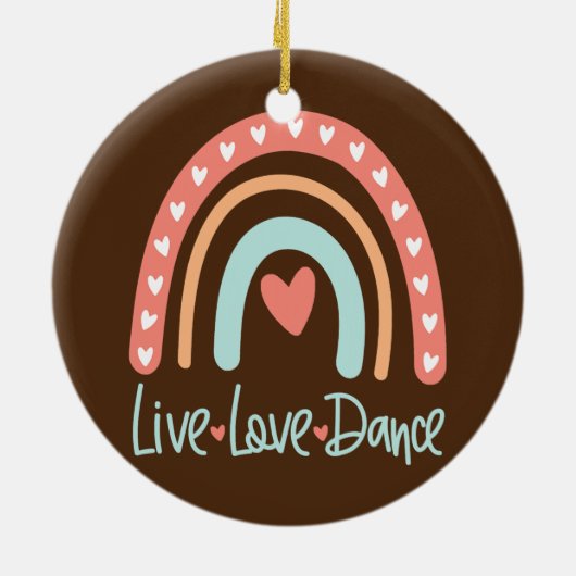 Dancer Dance Teacher Live Love Ballet Tap Hip Hop Keramisch Ornament (Achterkant)
