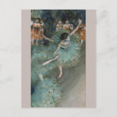 Dancer Dancer zwaaien in Green Edgar Degas Briefkaart (Voorkant)