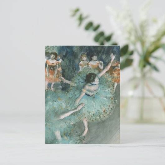 Dancer (danser in groen) Edgar Degas Briefkaart (Staand voorkant)