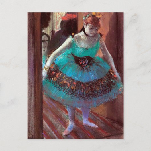 Dancer die haar kleedkamer verlaten door Degas Briefkaart (Voorkant)
