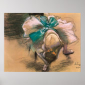 Dancer die haar linten koppelt aan Edgar Degas Poster (Voorkant)