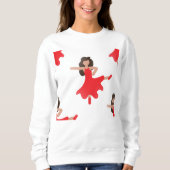Dancer emoji womens sweatshirt (Voorkant)