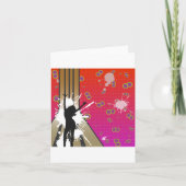 Dancer en gitaar kaart (Voorkant)