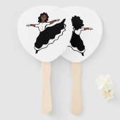 Dancer Fans BW #1 Handwaaier (Voorkant en achterkant)