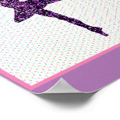 Dancer Faux Sparkle Personalized Tiny Dot Poster (Hoek)