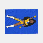 Dancer Fleece Deken Geel & Blauw 2 (Voorkant (Horizontaal))