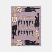 Dancer Fleece Deken Lila & Zwart (Voorkant)