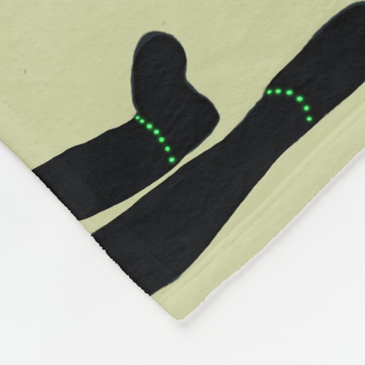 Dancer Fleece Deken Mint & Zwart (Hoek)