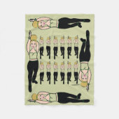 Dancer Fleece Deken Mint & Zwart (Voorkant)