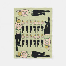 Dancer Fleece Deken Mint & Zwart