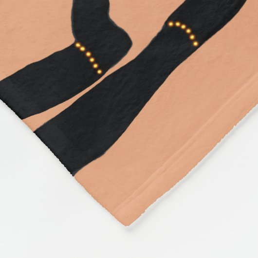 Dancer Fleece Deken Perzik & Zwart (Hoek)