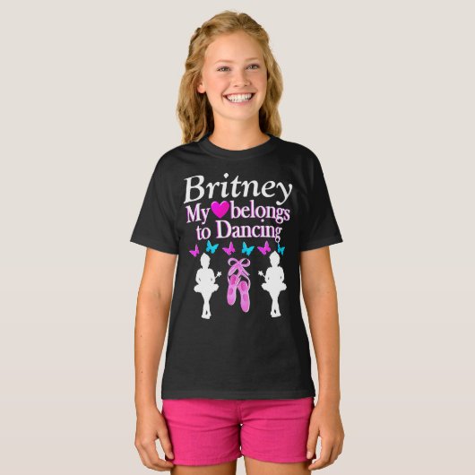 DANCER FOREVER GEPERSONALISEERD T-SHIRT (Voorkant volledig)