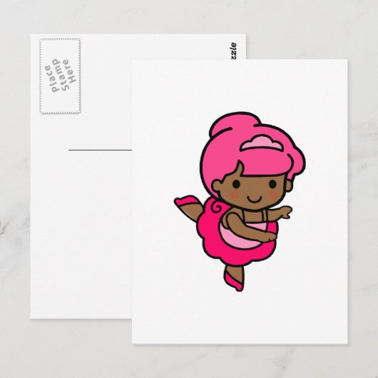 Dancer Girl Briefkaart (Voorkant / Achterkant)