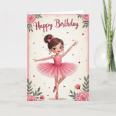 Dancer Girls Birthday Card Kaart (Voorkant)
