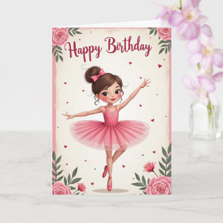 Dancer Girls Birthday Card Kaart