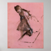 Dancer glijdt op haar schoen door Edgar Degas Poster (Voorkant)