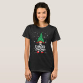 Dancer Gnome Matching Family Kerstpyjama T-shirt (Voorkant volledig)