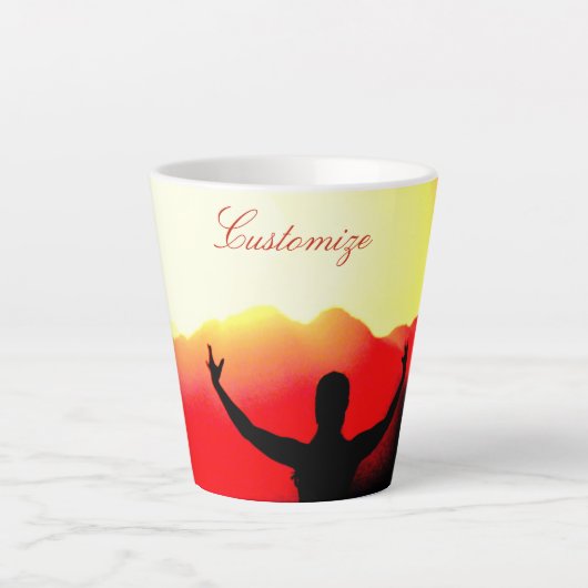 Dancer Greeting Sunrise Thunder Cove Latte Mok (Voorkant)