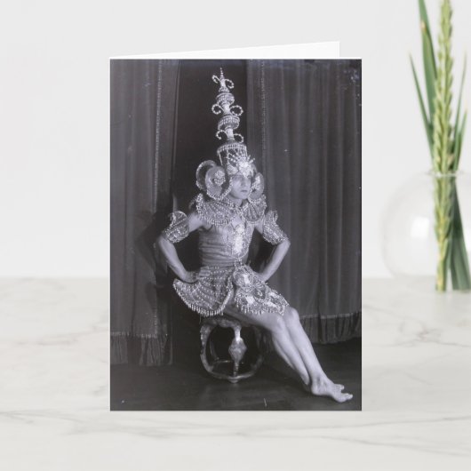 Dancer harry-oven uit 1920 in kostuum art deco kaart (Voorkant)