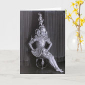 Dancer harry-oven uit 1920 in kostuum art deco kaart (Gele Bloem)