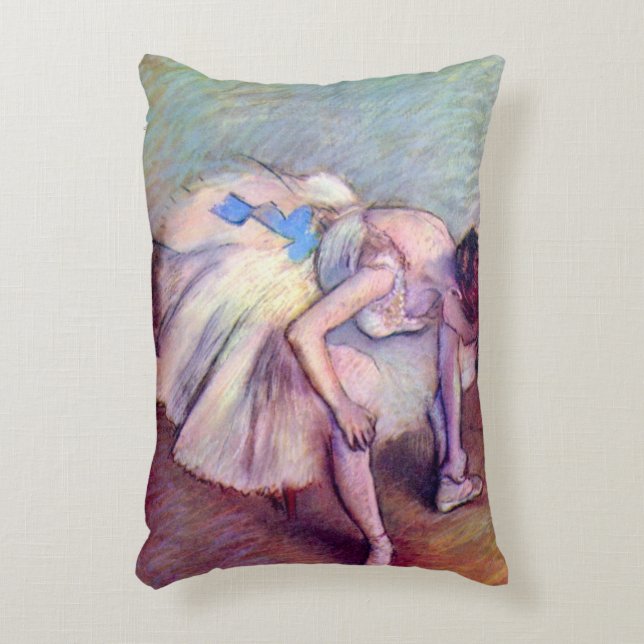 Dancer, in de  balletkunst, door Edgar Degas Accent Kussen (Voorkant(Verticaal))