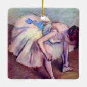 Dancer, in de balletkunst, door Edgar Degas Keramisch Ornament (Achterkant)