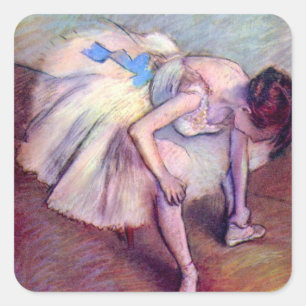 Dancer, in de balletkunst, door Edgar Degas Vierkante Sticker