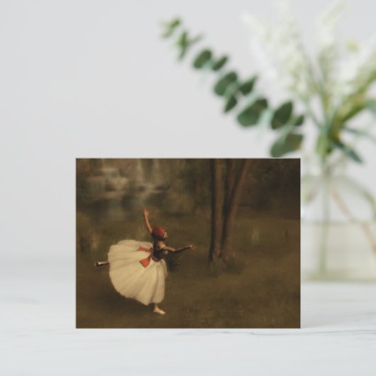 Dancer in de tuin briefkaart (Staand voorkant)
